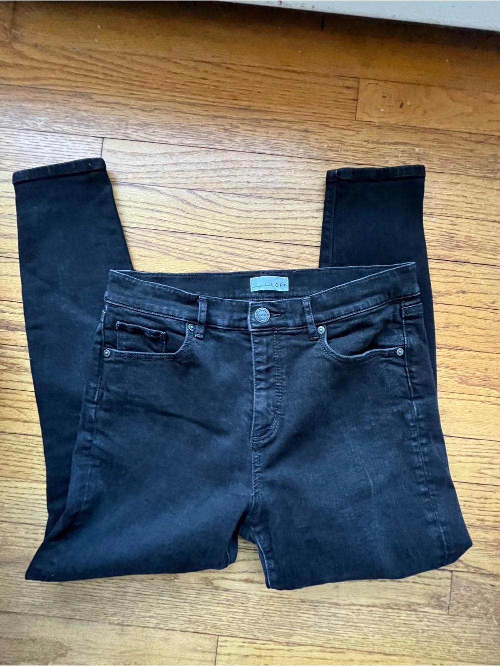 LOFT Black Skinny Jeans Women’s Size 12